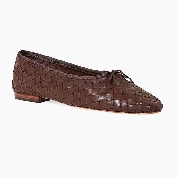 Loeffler Randall Landrey Woven Ballet Flats | Size 8 |  Chocolate Brown - Picture 7 of 9